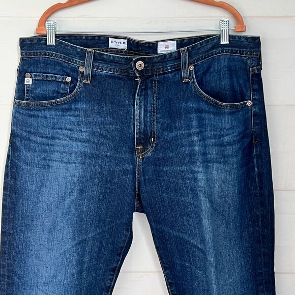 AG Adriano Goldschmied Men's Jeans 35x28 Blue Denim B-Type III Easy Dark Wash - Picture 3 of 15